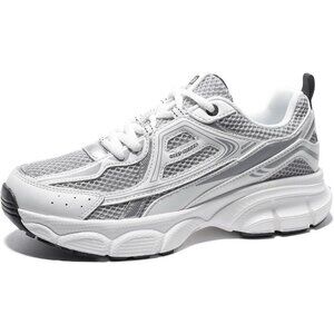 Women's B-Grey Chunky Fashion Sneakers Mesh Breathable Casual Sports Shoes